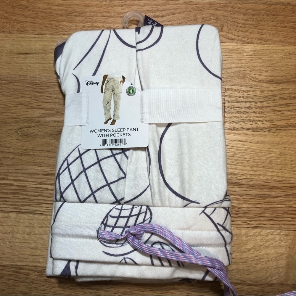 Disney Mickey Mouse Sleep Pants NWT 2X Purple White Women’s Pockets